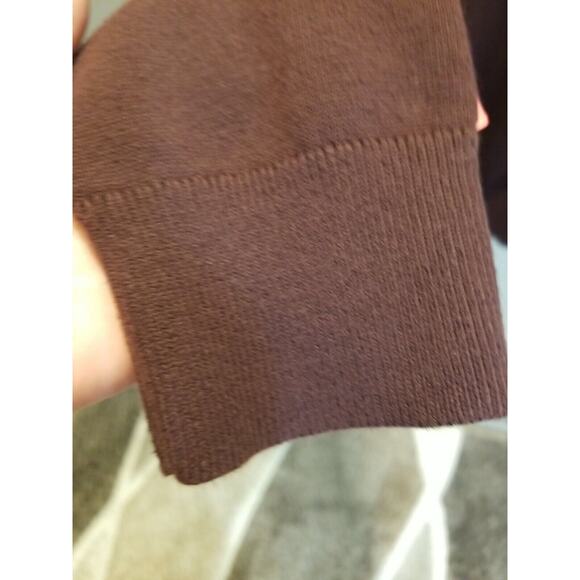 Lands End Mens‎ Plum Purple Vneck 100% Supima Cotton  Sweater Size M - Picture 3 of 7